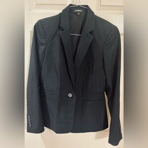 Express Black Pinstripe Blazer